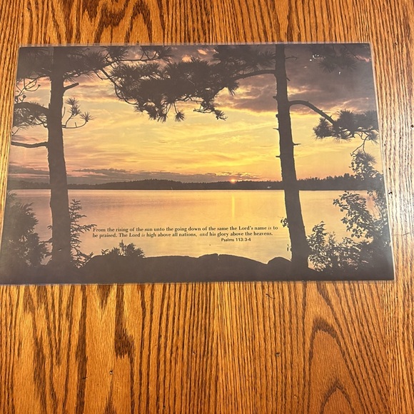 6 Vintage Inspirational Bible Scripture Laminated placemats by Bright of America - Picture 13 of 15